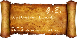 Glattfelder Egmont névjegykártya
